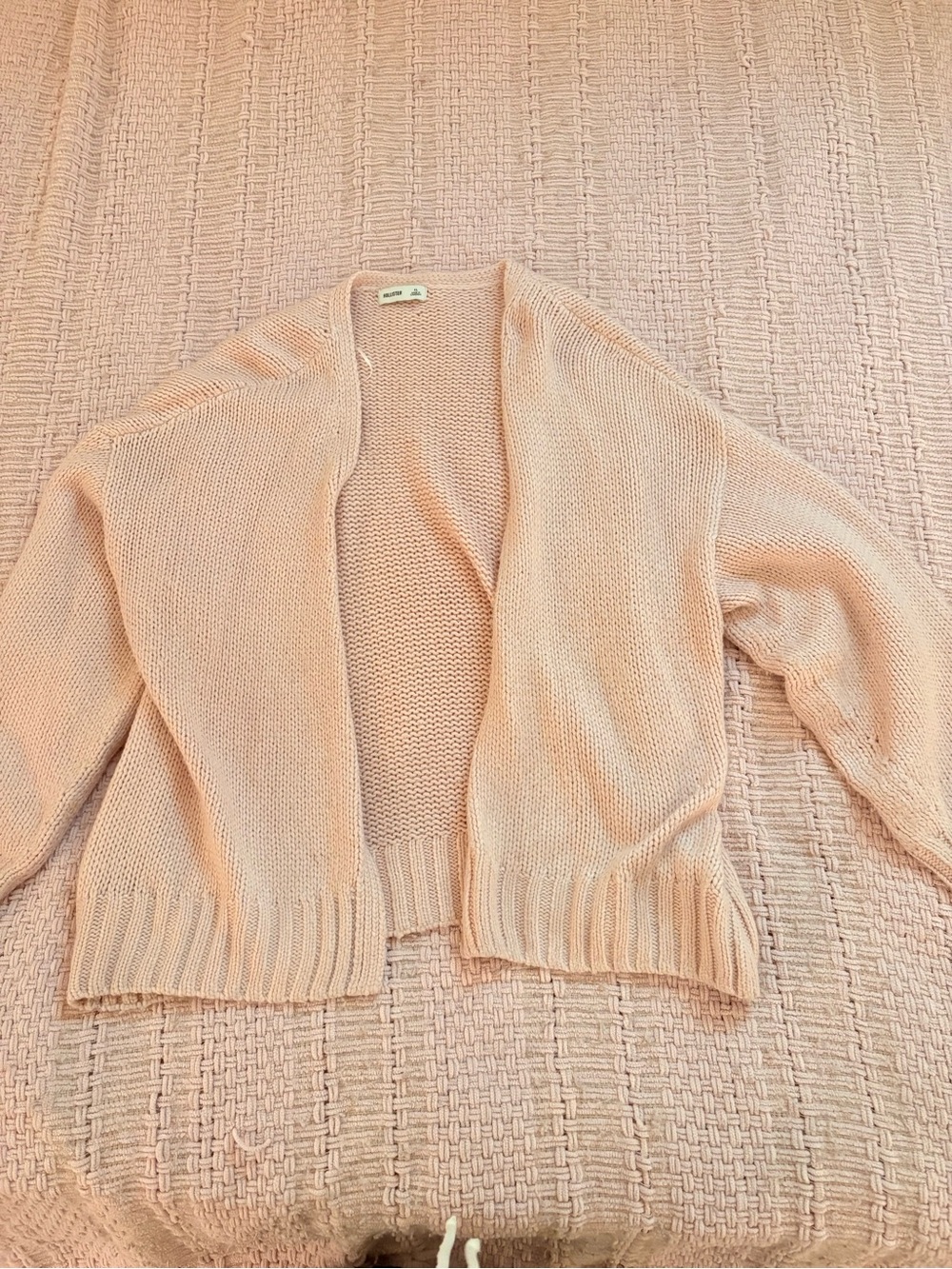 Hollister Blush Pink Open-Front Knit Cardigan